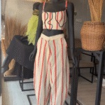 The tems  BW Detailed crop top